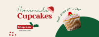 Cupcake Christmas Sale Facebook Cover Design