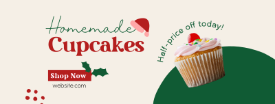 Cupcake Christmas Sale Facebook cover Image Preview