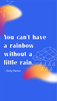Little Rain Quote Instagram Story Design