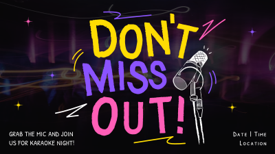 Karaoke Party Doodles Facebook event cover Image Preview