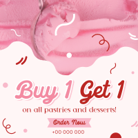 Ice-cream for Dessert Day Sale Instagram Post Design