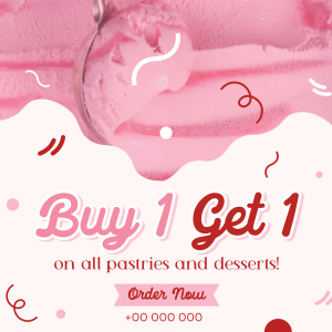 Ice-cream for Dessert Day Sale Instagram post Image Preview