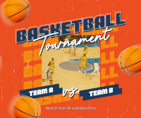 Basketball Game Tournament Facebook Post Design