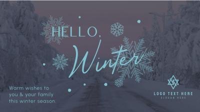 Minimalist Winter Greeting Facebook event cover Image Preview