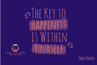 Happiness Within Yourself Pinterest Cover Image Preview