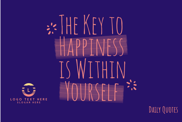 Happiness Within Yourself Pinterest Cover Design Image Preview