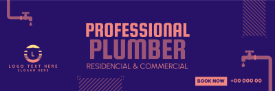 Professional Plumber Twitter header (cover) Image Preview