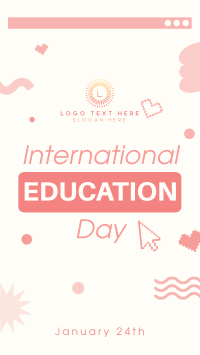 Playful Cute Education Day Instagram reel Image Preview