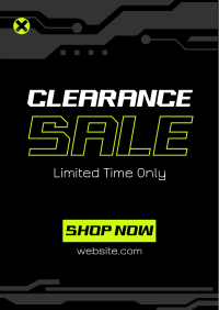 Techno Clearance Sale Poster Design