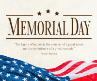 Modern Minimalist Memorial Day Facebook post Image Preview