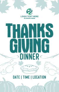 Retro Thanksgiving Day Invitation Preview