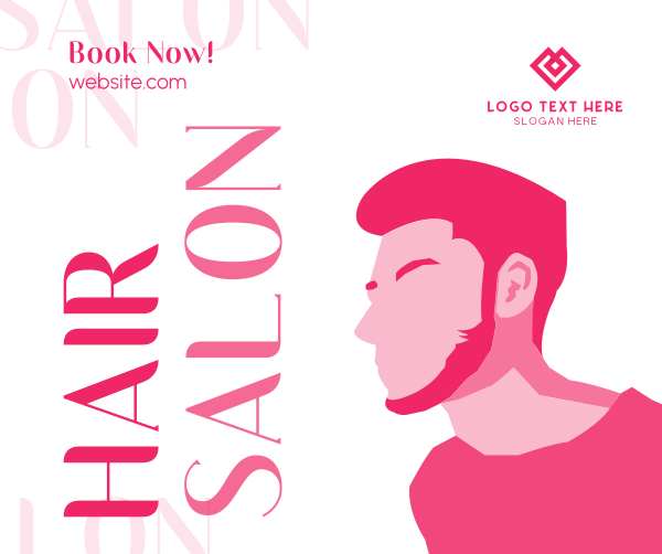 Minimalist Hair Salon Facebook Post Design