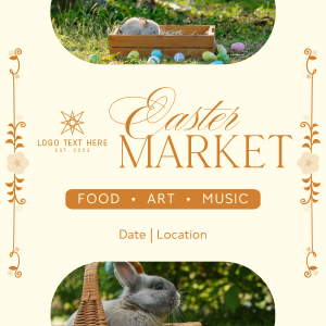 Flowery Easter Market Instagram post Image Preview