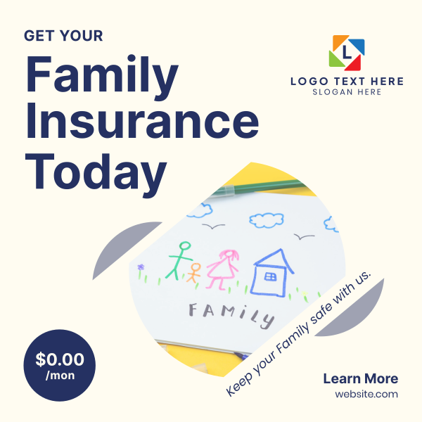 Get Your Family Insured Instagram Post Design Image Preview