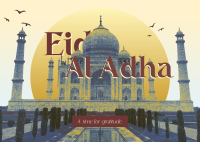 Eid Al Adha Temple Postcard Image Preview
