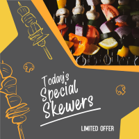 Restaurant Special Skewers Instagram Post Design