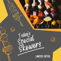 Restaurant Special Skewers Instagram post Image Preview