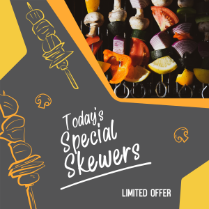 Restaurant Special Skewers Instagram post Image Preview