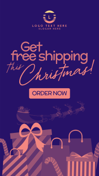 Contemporary Christmas Free Shipping YouTube Short Design