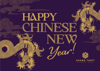 Chinese Year of the Dragon Postcard Design