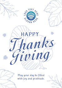 Thanksgiving Greeting Simple Poster Design