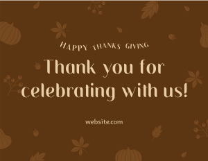 Happy Thanksgiving Thank You Card Image Preview