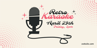 Retro Karaoke Twitter Post Image Preview
