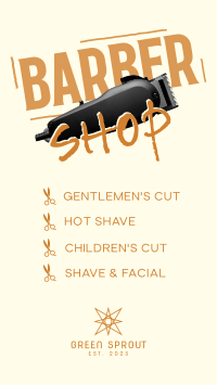 Grunge Barber Shop Services TikTok Video Image Preview