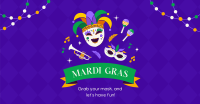 Mardi Gras Celebration Facebook ad Image Preview