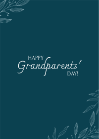 Happy Grandparents' Day Floral Poster Image Preview