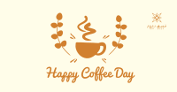 Happy Coffee Day Badge Facebook Ad Image Preview