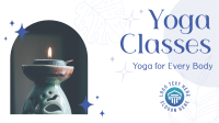 Modern Yoga Class For Every Body Facebook Event Cover Design