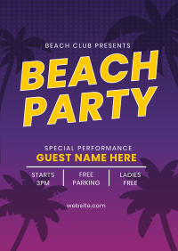 Beach Club Party Poster Image Preview