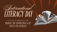 International Literacy Day Greeting Facebook Event Cover Design