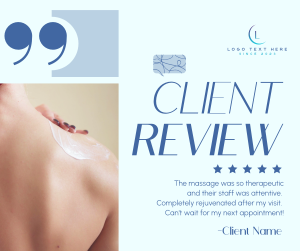 Spa Client Review Facebook post Image Preview