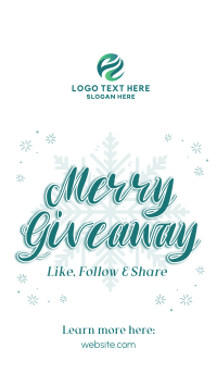 Merry Giveaway Announcement YouTube Short Design