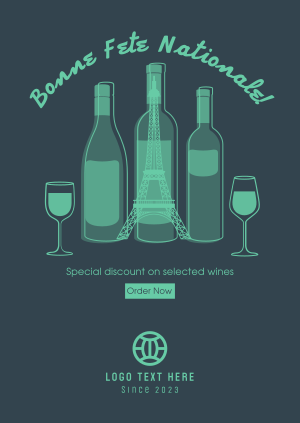 Bastille Day Wine Poster Image Preview