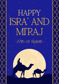 Celebrating Isra' Mi'raj Journey Flyer Design