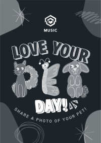 Share Your Pet Love Poster Design