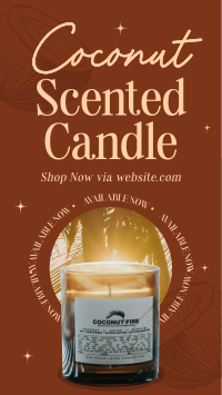 Coconut Scented Candle Video Image Preview