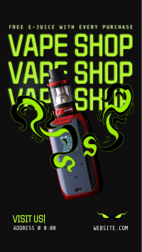 Vape Night Promo Instagram story Image Preview