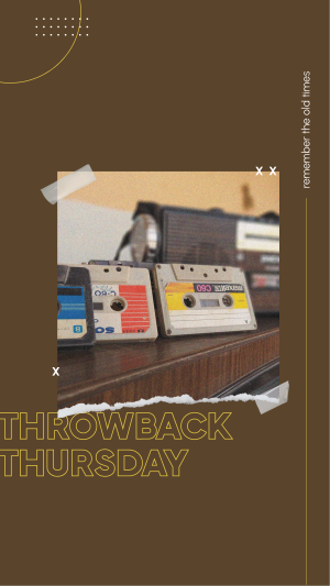 Throwback Cassette Tape Instagram story Image Preview