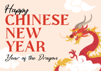 Dragon Chinese New Year Postcard Design