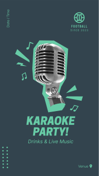 Karaoke Party Mic Instagram Story Design