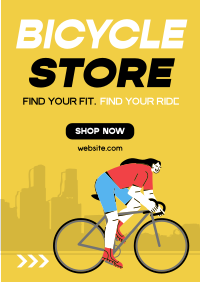 Modern Bicycle Store Poster Design