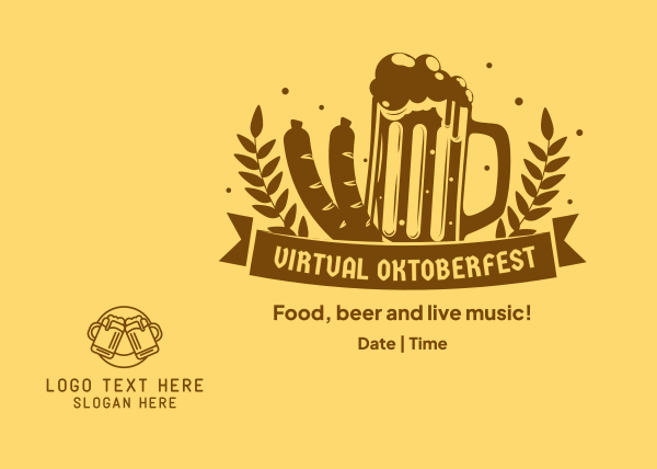 Virtual Oktoberfest Postcard Design Image Preview
