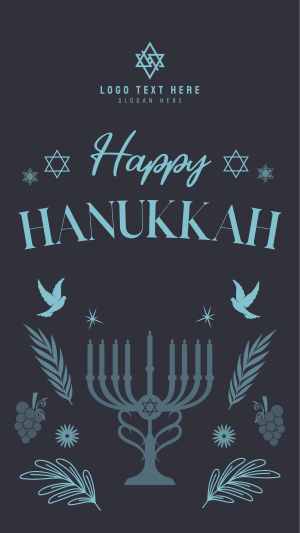 Hanukkah Menorah Facebook story Image Preview