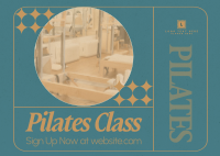 Modern Nostalgia Pilates Class Postcard Design