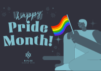 Modern Pride Month Celebration Postcard Image Preview