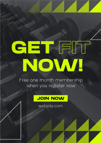 Edgy Fitness Gym Poster Image Preview